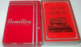 Vintage 1965 Ford Twin I Beam Playing Cards By Hamilton Playing Cards