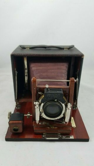 Gundlach Optical View Camera (red Bellows) In Case With Plates