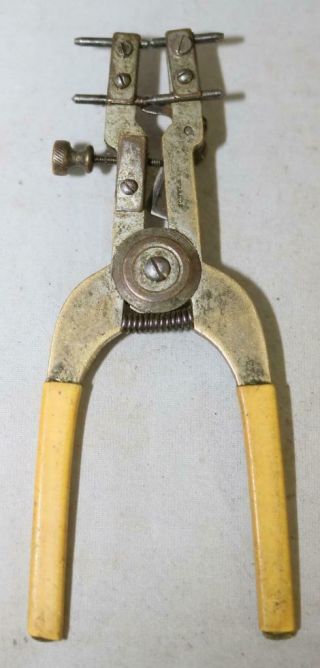 Vintage French Jewellers Watchmakers Gauge Hand Tool Watch Plier Measuring Gauge