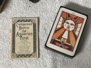 Vintage Tarot Card Deck THE AQUARIAN TAROT 1st Edition 1970 SOLID BLUE. 2