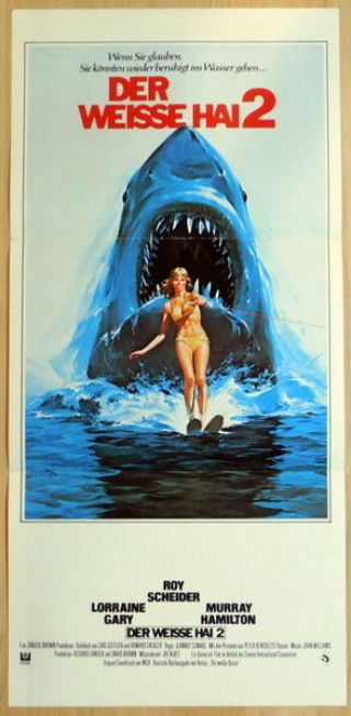 Roy Scheider Jaws 2 Vintage Small Sheet Movie Poster 1979