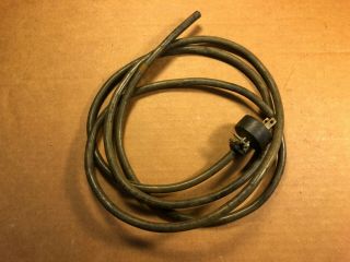 Vintage 1950s Ac Power Cord Black 2 - Prong Cable Fr Tube Amplifier 84 " Heavy Duty