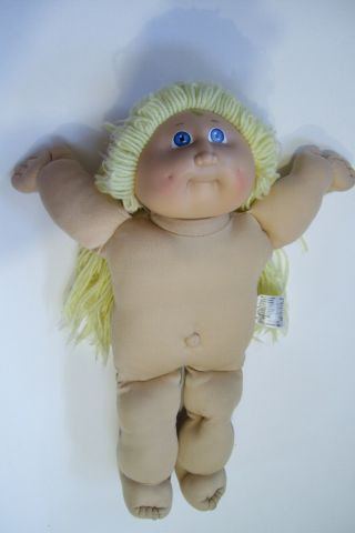 Vintage 1978 - 1982 Cabbage Patch Kids Doll Blond Hair Blue Eyes 17 " Tall