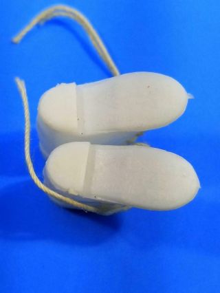 Barbie Doll Sized White Clone Boots Hong Kong MINTY Vintage 1960 ' s 4