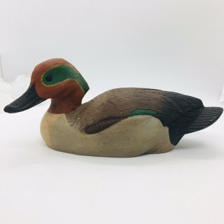 Vintage Duck Decoy Brileyco Green Winged Teal By B.  Johnson 9/1988