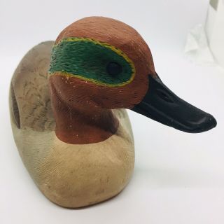 Vintage Duck Decoy Brileyco Green Winged Teal By B.  Johnson 9/1988 3