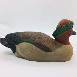 Vintage Duck Decoy Brileyco Green Winged Teal By B.  Johnson 9/1988 4