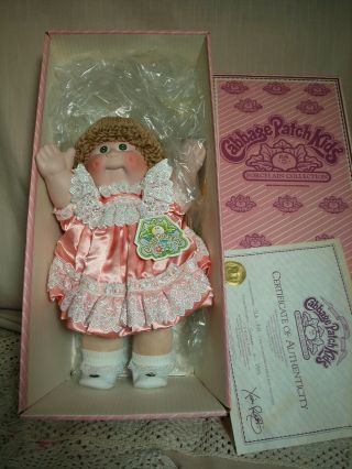 Vintage Cabbage Patch Porcelain Doll Jessica Louise Doll Is 16 "