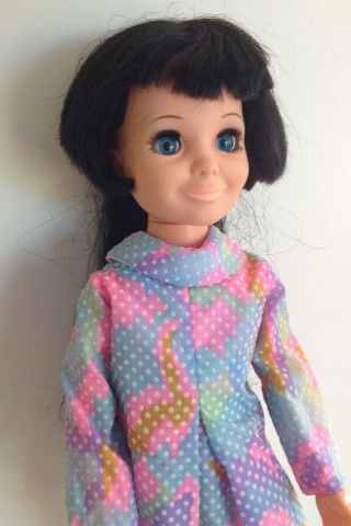 Ideal Toy Corp.  Crissy Growing Black Hair 18 " Vinyl Doll Vintage 1969,  Rare