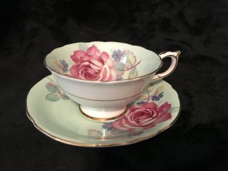 Vintage Rare Paragon Bone China Rose Tea Cup & Saucer,  England Regd