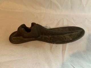 Vtg Antique Cast Iron Metal Cobbler Shoe Making Form Molds Anvil Repair 10”