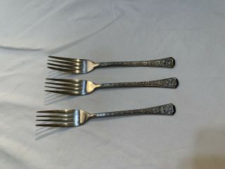 Vintage Interpur Flatware Stainless Florenz Dinner Forks Set Of 3 Korea