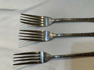Vintage INTERPUR Flatware Stainless FLORENZ Dinner Forks Set of 3 Korea 3