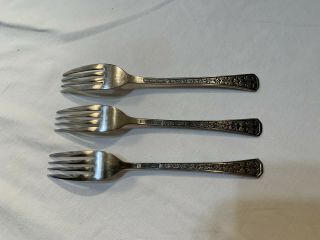 Vintage INTERPUR Flatware Stainless FLORENZ Dinner Forks Set of 3 Korea 4