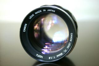 Vintage Canon 85mm F1.  8 FL lens - Very Good 2