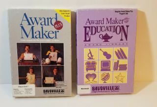 Award Maker Plus Vintage Apple Macintosh 3.  5 " Software