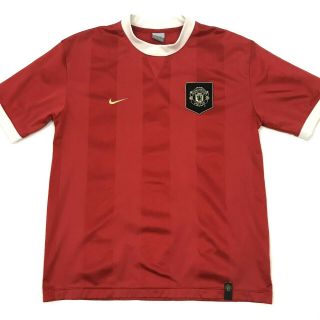 Vintage Nike Manchester United Soccer Jersey Red Black Gold Mens Size Xl.  C5