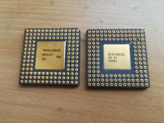 Intel A80386DX - 25,  386DX,  SX218,  Vintage CPU,  GOLD,  TOP 2