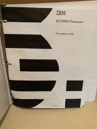Vintage IBM ES/9000 Processor Presentation Guide Binder 2