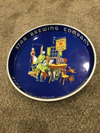 Vintage Star Brewing Company “fine Ales And Lager” (blue) 12” Beer Tray; Boston