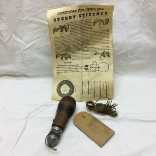 Vintage Speedy Stitcher Tool,  1 Needle Leather Sewing