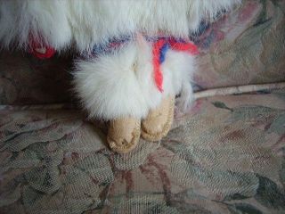 Old Inuit Eskimo Doll Real Fur Hand Stitched Embroidered Face 10 