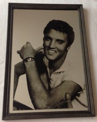 Vintage Elvis Presley Mirror Picture Black & White 33cm X 22cm