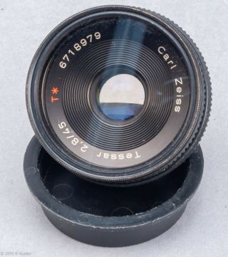 Contax RTS w/ 45mm f/2.  8 Tessar Lens and Domke Strap 5