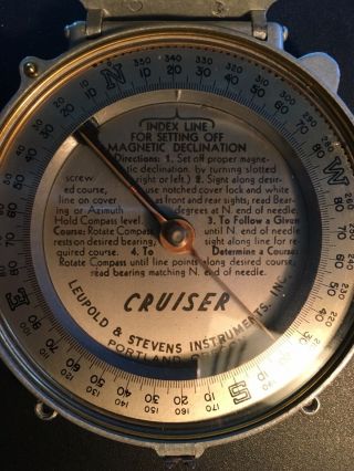 Vintage Leupold & Stevens Cruiser Compass Box Forestry 3