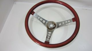 Vintage Superior 500 Steering Wheel - Red Metal Flake - 14 Inch