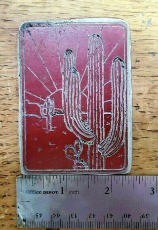 Western Desert Cactus Vintage Leather Stamp Embossing Die Tool Stamping