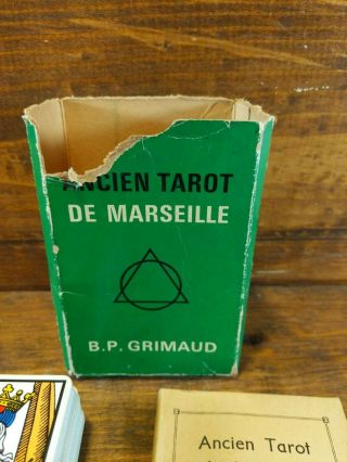 Vintage BP Grimaud Tarot of Marseilles Cards France 1963 78 cards 2