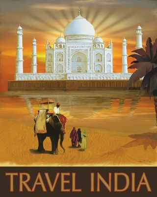 Vintage Travel Art Print - Travel India By Kem Mcnair - Poster 30x24