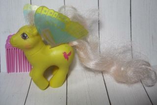 1987 Vintage G1 My Little Pony Baby Little Flitter Summer Wing Humming Bird Comb