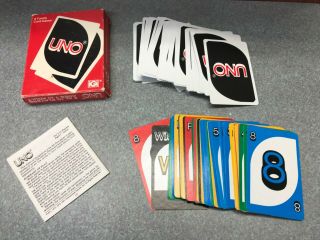 Vintage 1979 Uno Card Game,  Complete And Instructions