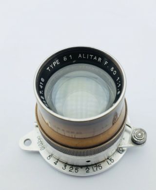 Alpa Reflex Camera Angenieux S1 Alitar 50mm f1.  8 lens and Alpa extension tube 4