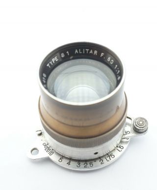 Alpa Reflex Camera Angenieux S1 Alitar 50mm f1.  8 lens and Alpa extension tube 5