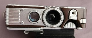 Vintage Goerz Minicord III subminiature 16mm camera,  case,  box,  4 films,  viewer 8