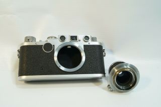 Leica llF Red Dial Camera with 5cm 3.  5 Elmar lens, 4