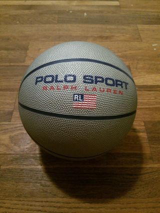 Polo Sport Basketball 90s Vintage Ralph Lauren Rawlings Rare Silver Usa