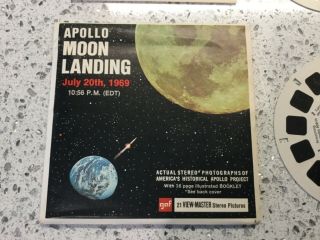 Vintage Apollo Moon Landing View Master Reels July 20th 1969 B663