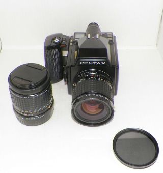 Pentax 645 Medium Format Slr Camera Smc A 645 3.  5 150mm / A 645 2.  8 45mm