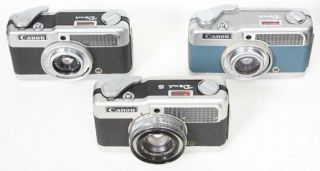 Canon Camera,  Group Of 4 Cameras,  Demi C,  S,  Blue Model,  Black,  35mm Half Frame