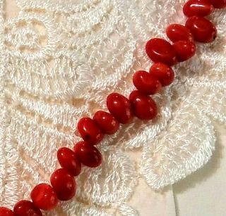 Vintage Red Coral Sterling Silver Adjustable Length Necklace/Pendant 2