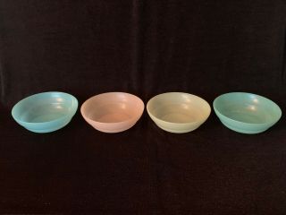 4 Vintage Tupperware Pastel Small Cereal Berry Bowls