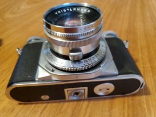 Vintage VOIGTLANDER Prominent CAMERA W/case & voightlander Ultron f2 50mm Lens 5