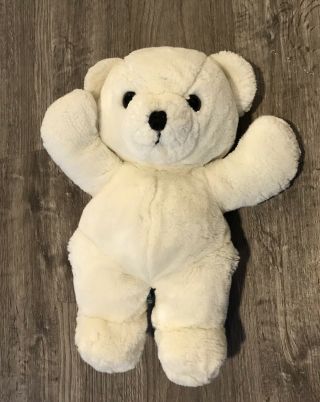Vtg Dakin White Cuddles Teddy Bear Plush Stuffed Animal Toy 15” 1979 Cub Arms Up