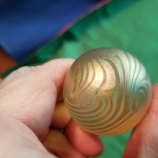 Vintage Eickholt Small Art Glass Paperweight Signed