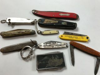 10 Vintage Pocket Knifes Advertising World Fair Tennessee Carlsbad Caverns B20