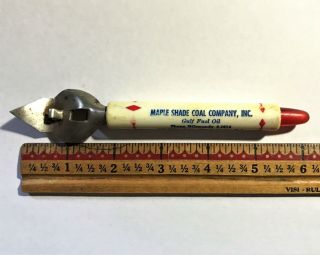 Vintage Bottle & Can Opener Maple Shade Coal Co.  Gulf Fuel Oil Jersey